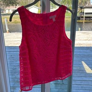 NWOT Lilly Pulitzer hot pink crop top- size small